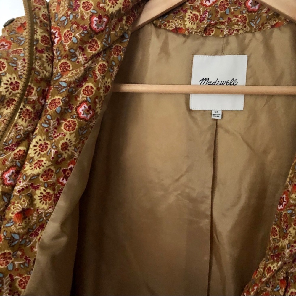 Corduroy Puffer Jacket in Mumbai Floral XS - Picture 10 of 11